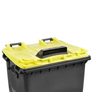 Paper slot for 4-wheeled bin